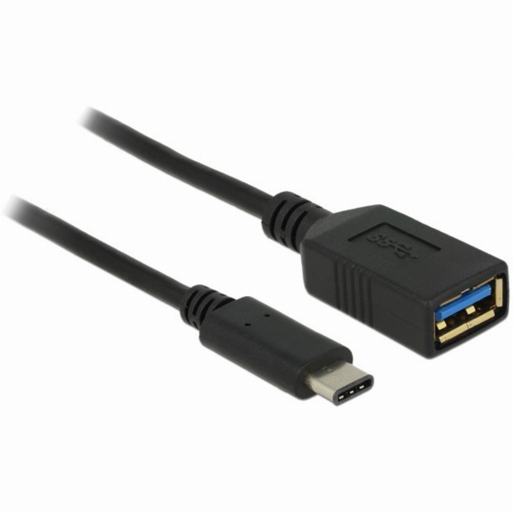 KAB USB C > Adapter USB Typ-A Buchse 15 cm schwarz Delock