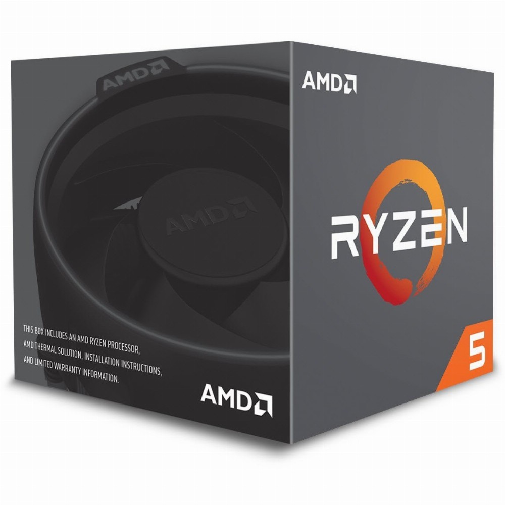 AMD AM4 Ryzen 5 6 Box 2600 3,40 GHz 6xCore 19MB 65W with Wraith Stealth cooler