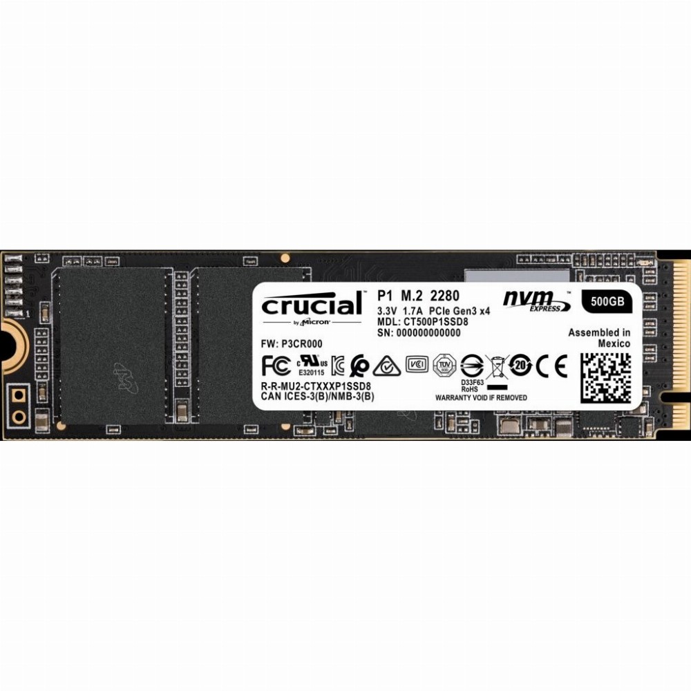 SSD M.2 500GB Crucial P1 NVMe PCIe 3.0 x 4