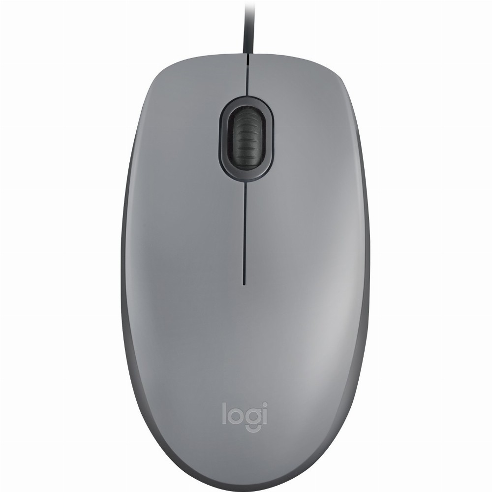 Logitech M110 Maus USB Optisch 1000 DPI Beidhändig Grau