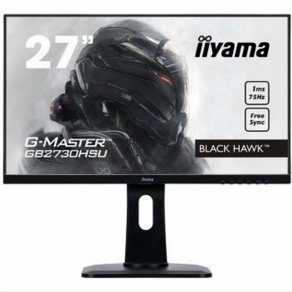 68,6cm/27'' (1920x1080) Iiyama G-MASTER GB2730HSU-B1 16:9 VGA HDMI DisplayPort USB VESA FULL HD Black