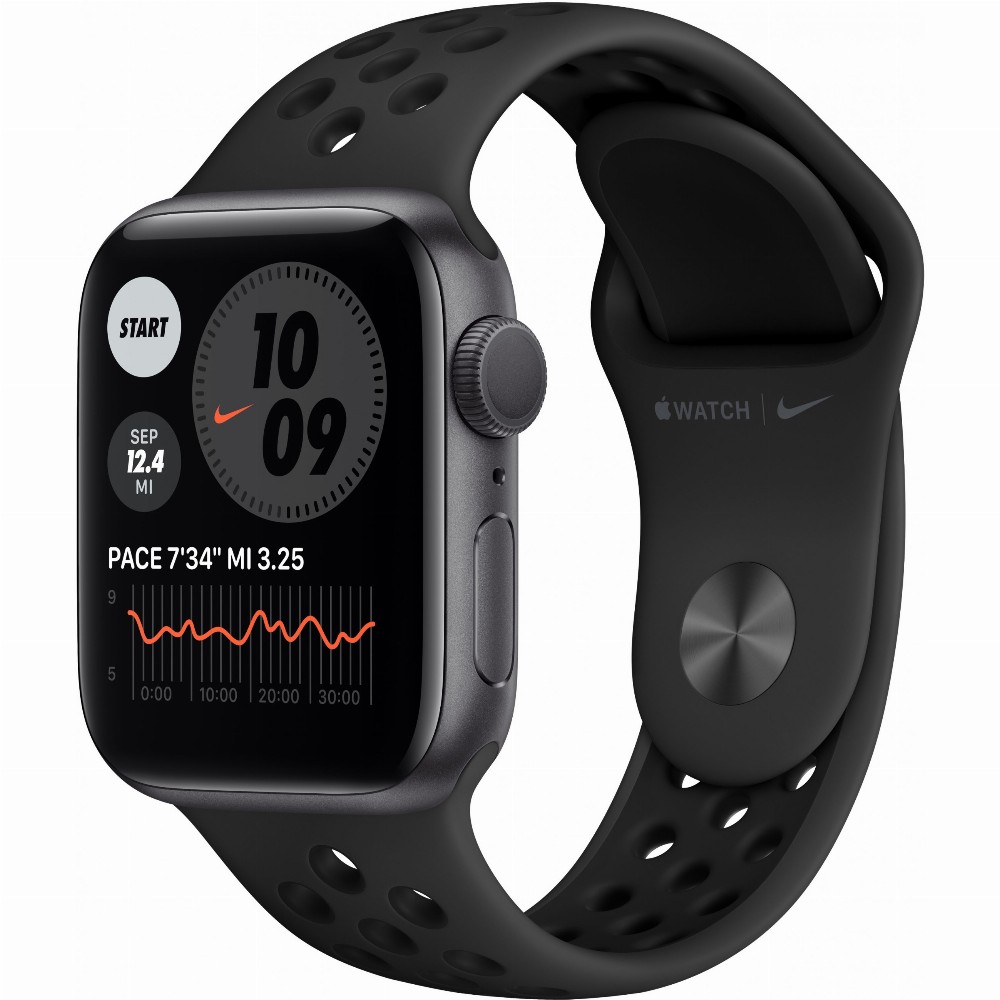 Apple Watch Nike Series 6 GPS, 40mm Space Gray Aluminium Case with Anthracite/Black Nike Sport Band - Regular *NEW*