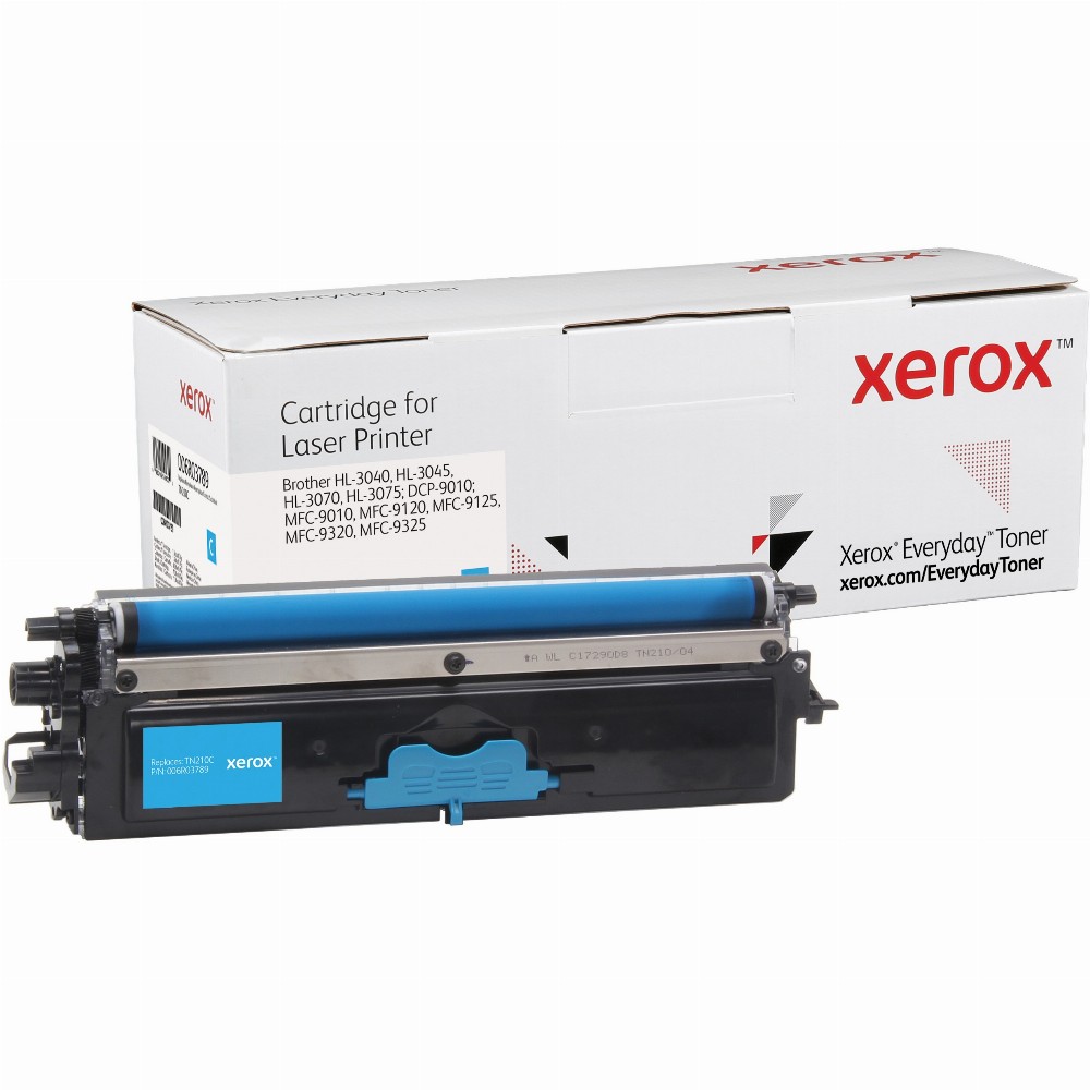 TON Xerox Everyday Toner Cyan cartridge equivalent to Brother TN230C for use in: Brother HL-3040, HL-3045, HL-3070, HL-3075; DCP-9010; MFC-9010, MFC-5