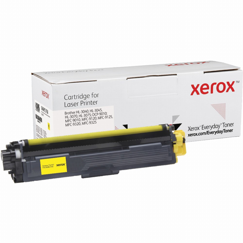 TON Xerox Everyday Toner Yellow cartridge equivalent to Brother TN230Y for use in: Brother HL-3040, HL-3045, HL-3070, HL-3075; DCP-9010; MFC-9010, MF5