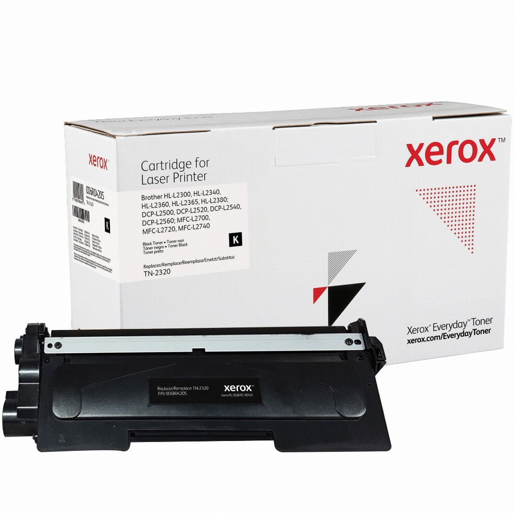 TON Xerox Everyday Toner Black cartridge equivalent to Brother TN-2320 for use in: Brother HL-L2300, HL-L2340, HL-L2360, HL-L2365, HL-L2380; DCP-L250