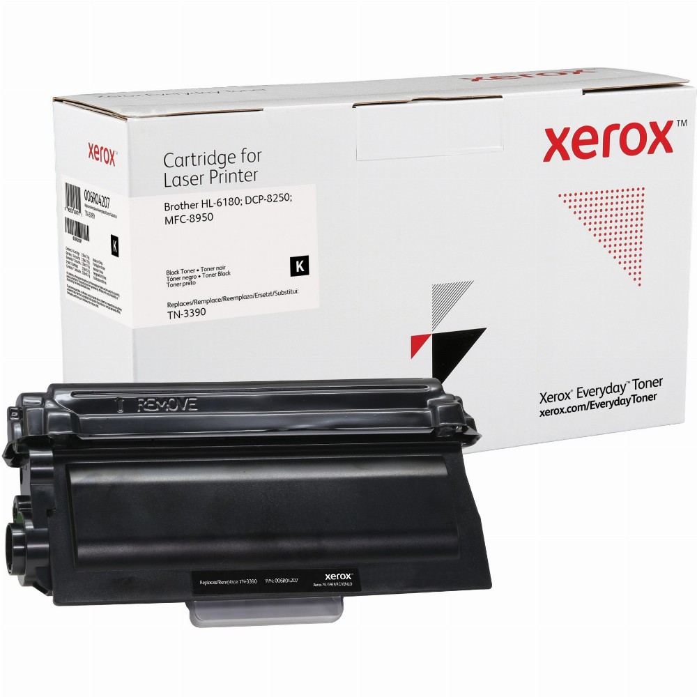 TON Xerox Everyday Toner Black cartridge equivalent to Brother TN-3390 for use in: Brother HL-6180; DCP-8250; MFC-8950