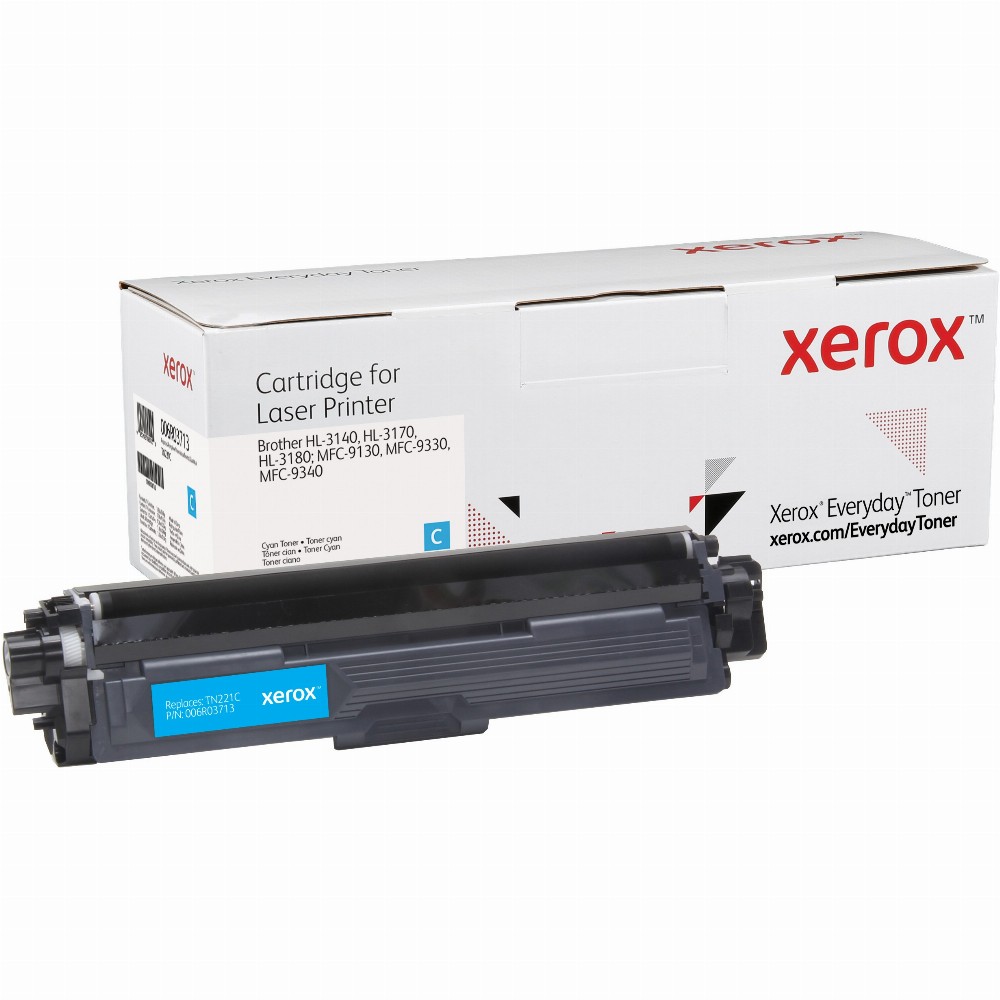 TON Xerox Everyday Toner Cyan cartridge equivalent to Brother TN241C for use in: Brother HL-3140, HL-3170, HL-3180; MFC-9130, MFC-9330, MFC-9340