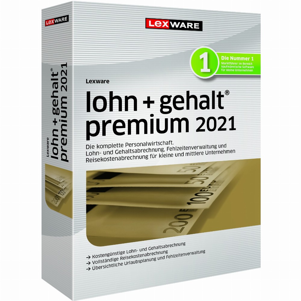 Lexware Lohn+Gehalt premium 2021 - 5 Device, 1 Year - ESD-Download ESD