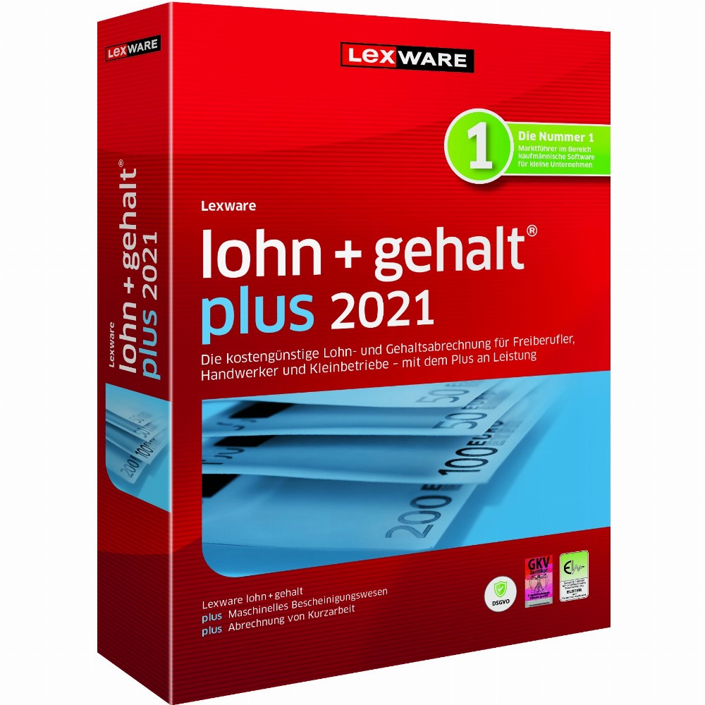 Lexware Lohn+Gehalt plus 2021 - 1 Device, 1 Year - ESD-Download ESD