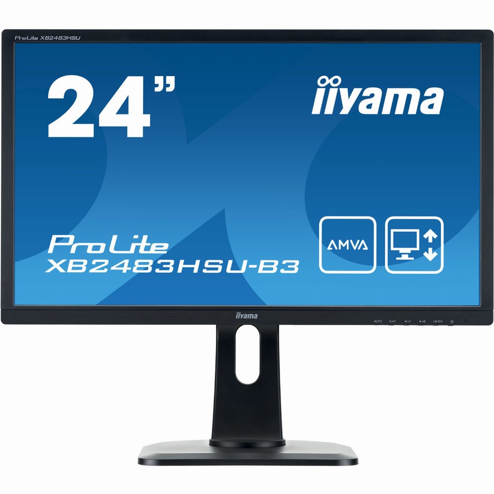 60,5cm/23,8" (1920x1080) Iiyama ProLite XB2483HSU-B3 VGA HDMI DP black