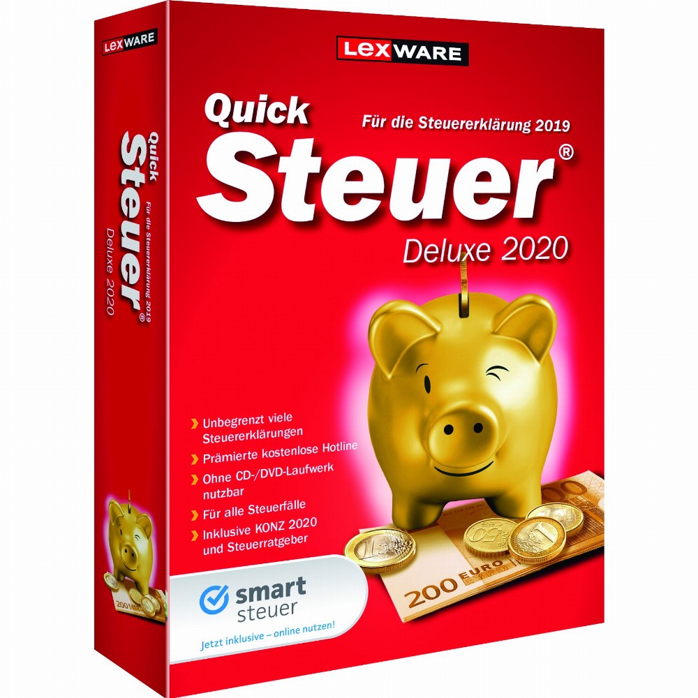 Lexware QuickSteuer Deluxe 2020 - 10 Einheiten - ESD-Download ESD