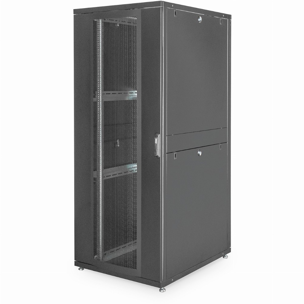 Serverschrank 19" 42HE Digitus 1970x800x1000 mm, Farbe black (RAL 9005), perforierte Tür