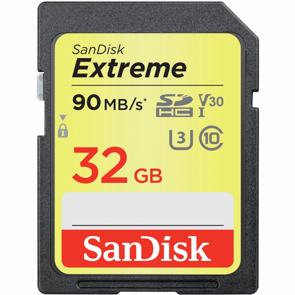 32GB SanDisk Extreme SDHC 90MB/s