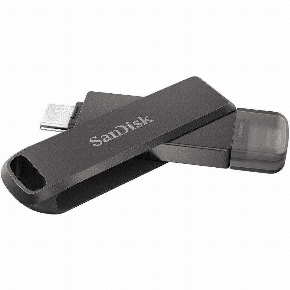 STICK 128GB 3.0 SanDisk iXpand Luxe Duo USB-C / Apple Lightning black