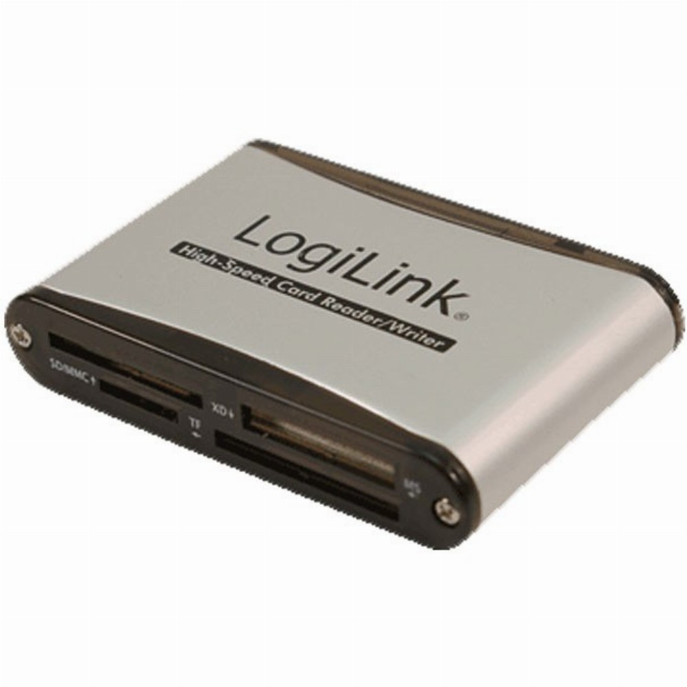 CardReader USB LogiLink 56/1+HC black/silber
