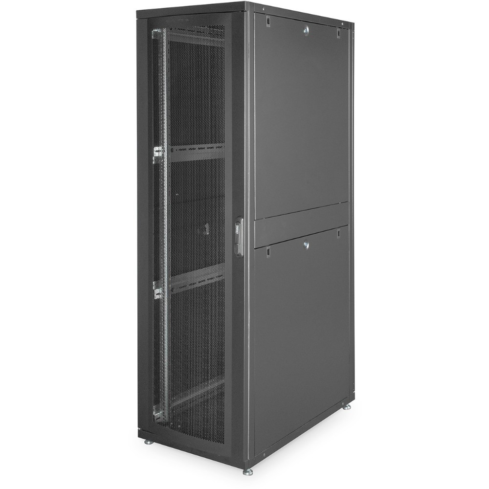 Serverschrank 19" 42HE Digitus 1970x600x1000 mm, Farbe black (RAL 9005), perforierte Tür