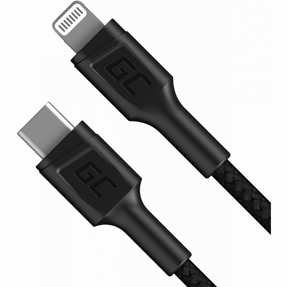 KAB USB-C > Lightning (ST - ST) 1m GreenCell Black