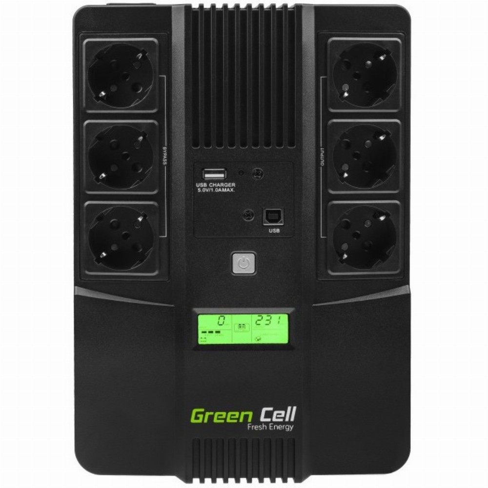 GreenCell AiO 800VA 480W Überspannungsschutz 230V Black
