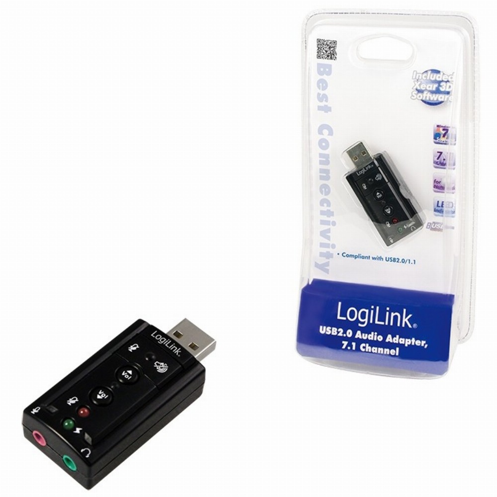Soundkarte USB 2.0 LogiLink Audioadapter 7.1 Effect