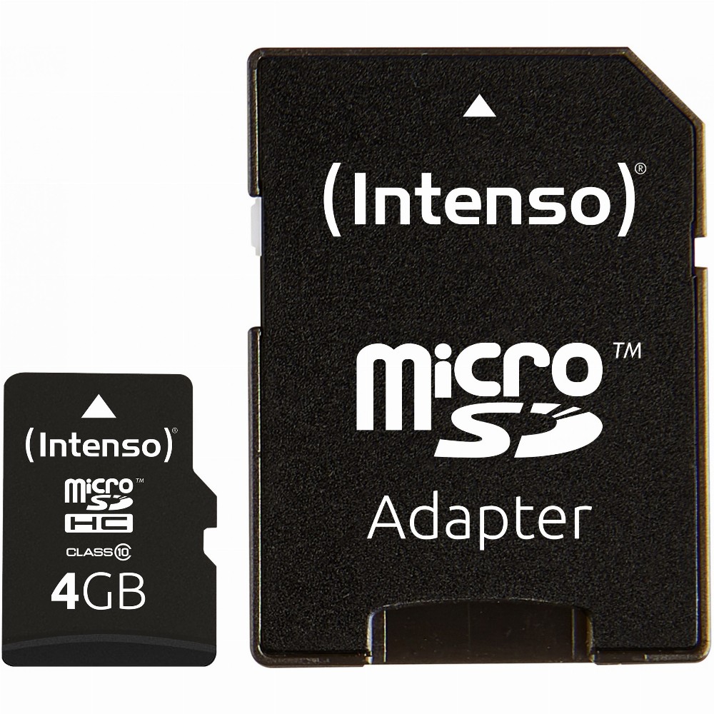 4GB Intenso MicroSDHC 20MB/s +Adapter
