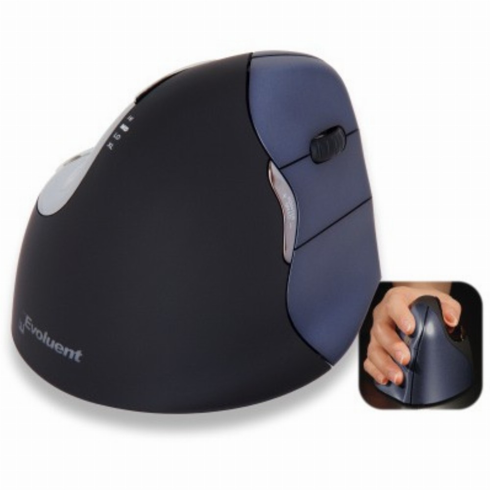 Evoluent Vertical Mouse 4 wireless black - silver