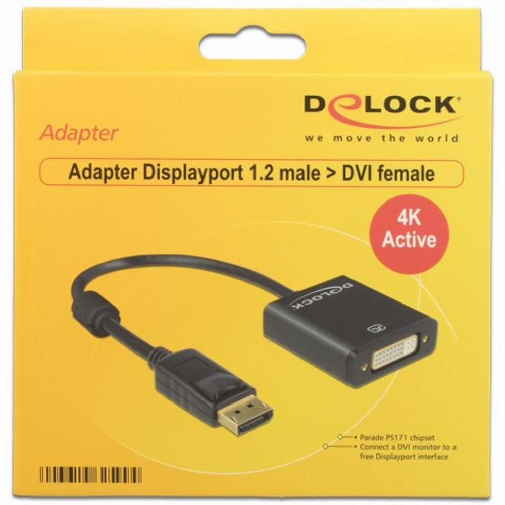 Displayport Adapter DP St > DVI 24+5 Bu Delock