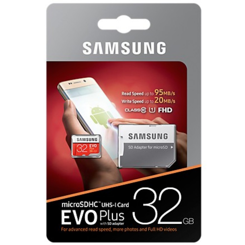 32GB Samsung EVO plus MicroSDHC 95MB/s +Adapter