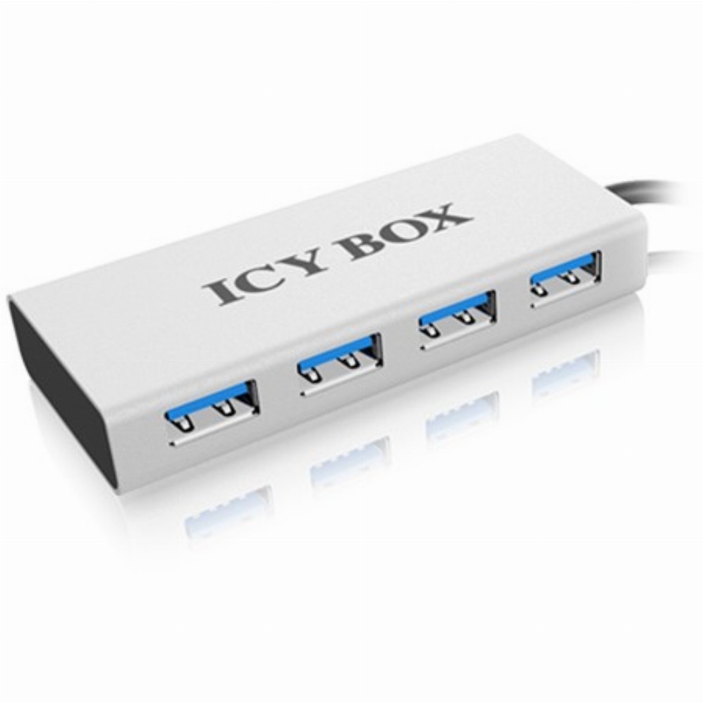 USB 3.0 , 4 Port, plastik+Aluminium-ohne Netzteil ICY BOX