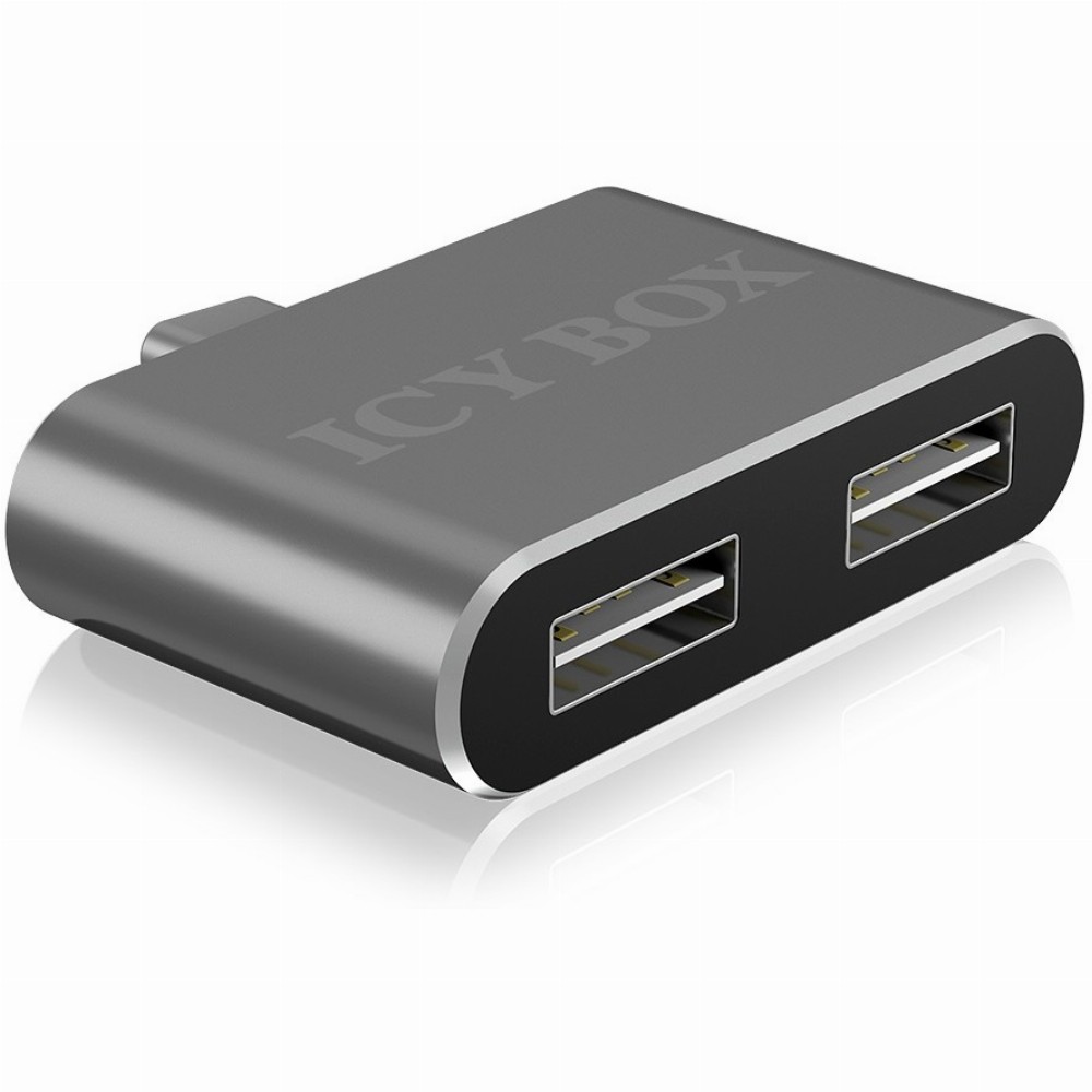 2 Port USB 2.0 Type-A mit USB Type-C™ Host Anschluss ICY BOX