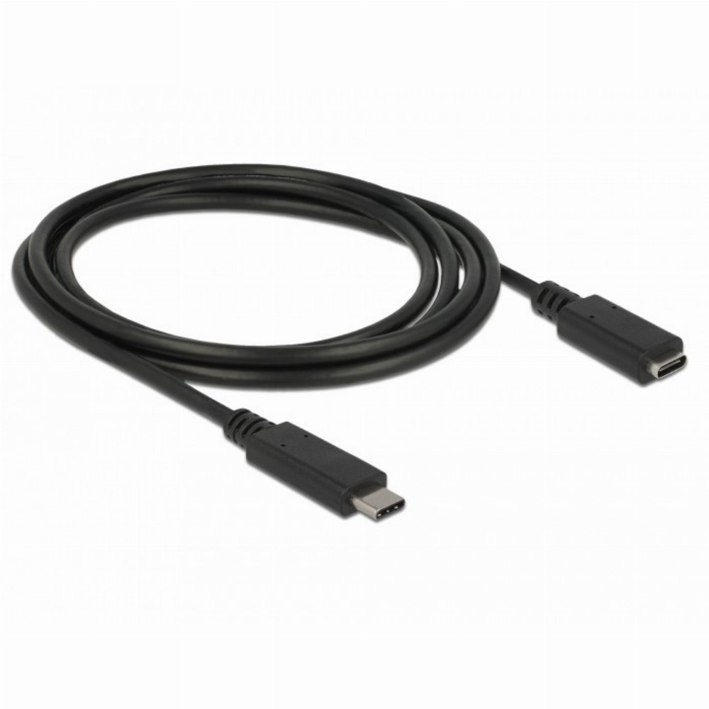 KAB USB3.1 C > USB Type-C™ Buchse Verlängerung 1,5 m schwarz Delock