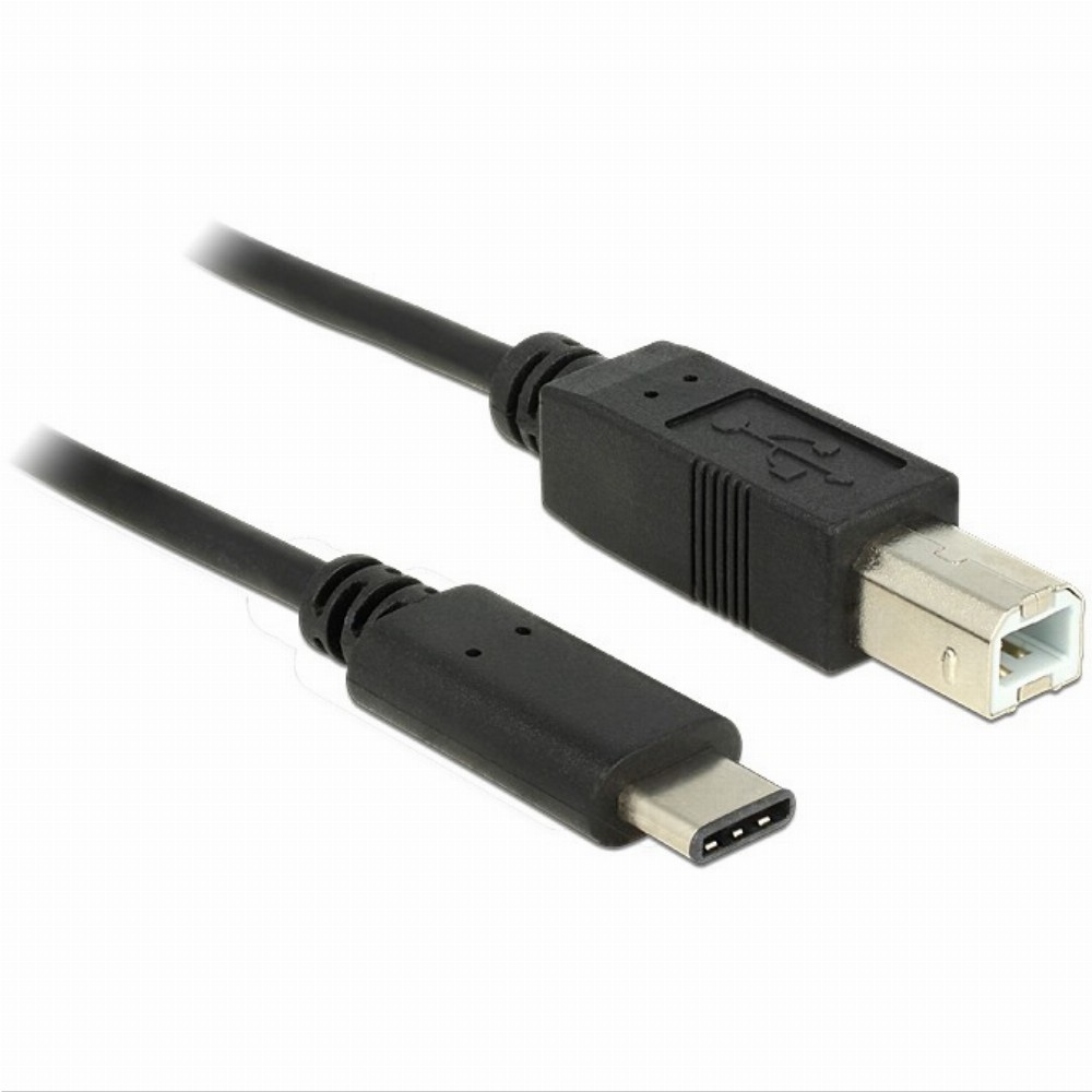 KAB USB2.0 USB Type-C 2.0 Stecker > USB 2.0 Typ-B Stecker 1,0 m schwarz Delock