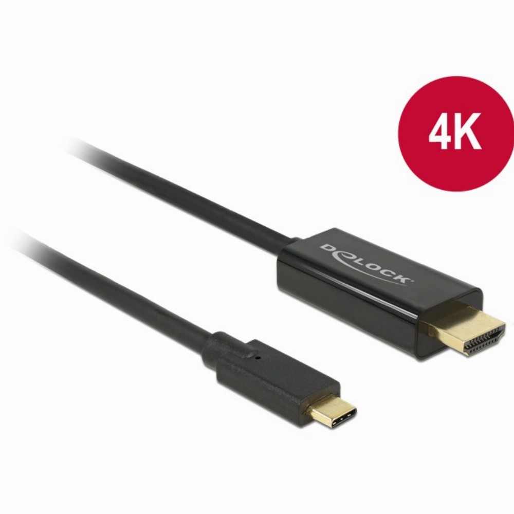 KAB USB C > HDMI Stecker (4K 30Hz) 1 m schwarz Delock