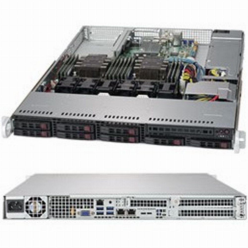 Barebone Server 1U Dual 3647; 8 Hot-swap 2.5"; 600W Platinum; SuperServer 1029P-WT