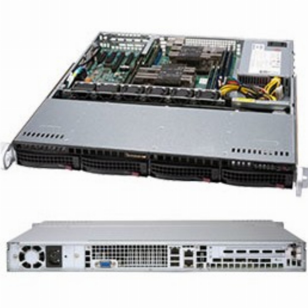 Barebone Server 1U Dual 3647; 4 Hot-swap 3,5"; 500W Platinum; SuperServer 6019P-MT