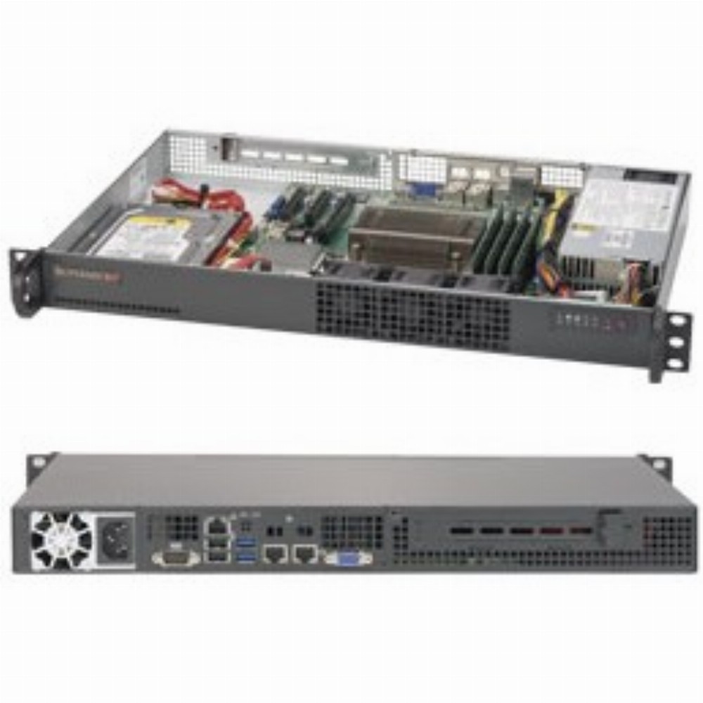 Barebone Server 1U Single 1151; 1 Fixed drive Bay 3.5" oder 2 drive option 2.5"; 200W; SuperServer 5019S-L