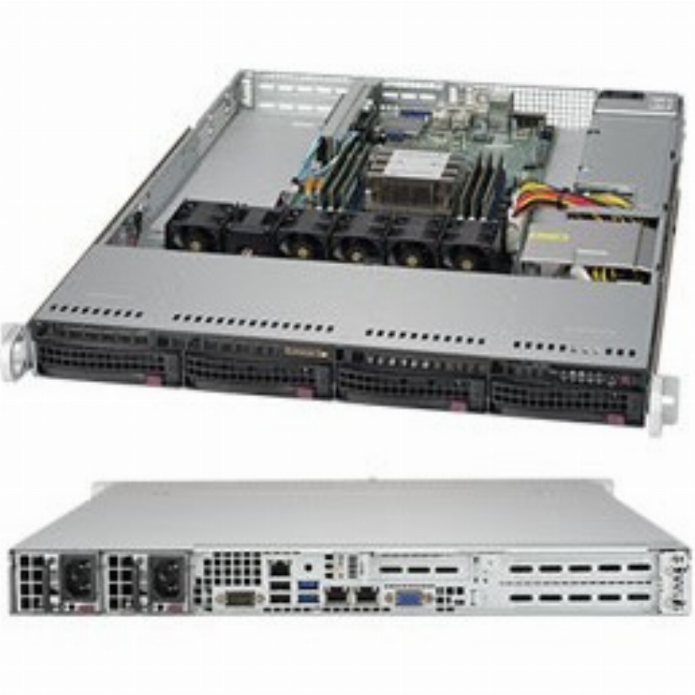 Barebone Server 1 U Single 3647; 4 Hot-swap 3.5"; 600W Platinum; SuperServer 5019P-WT