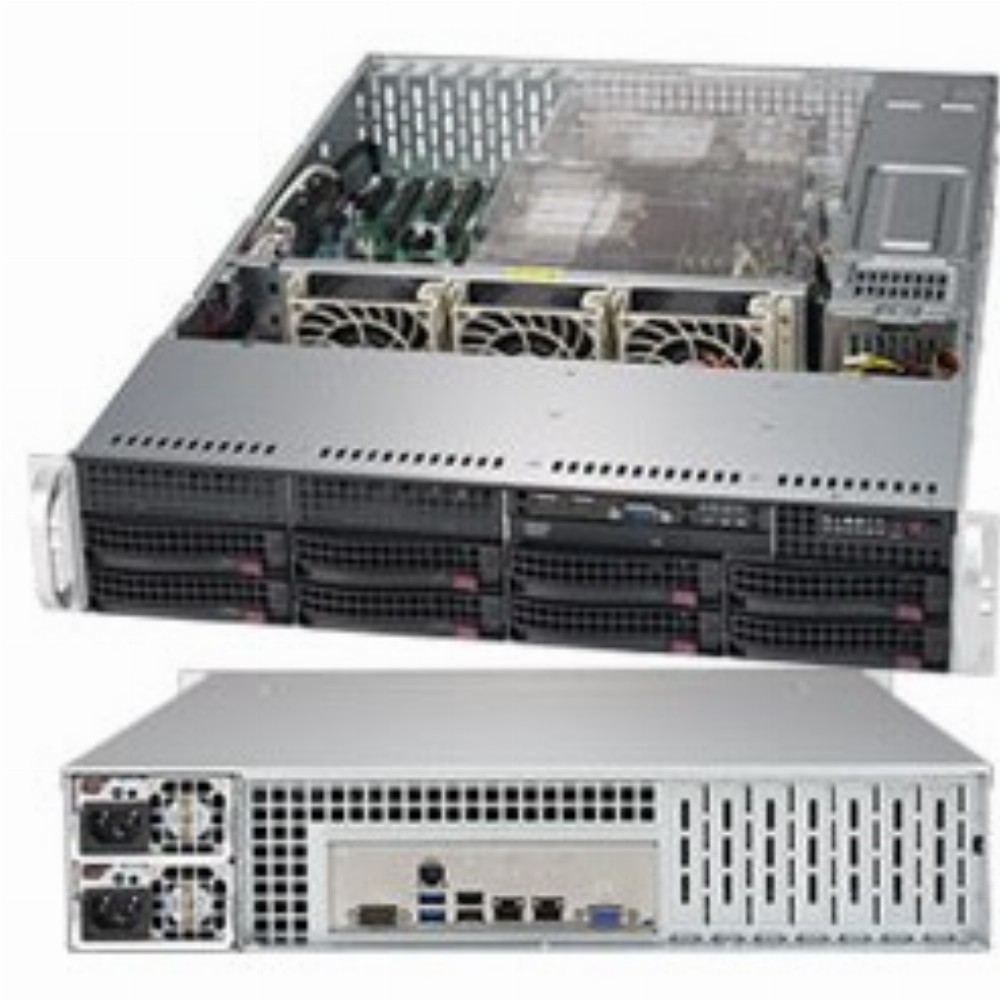 Barebone Server 2 U Dual 3647; 8 Hot-swap 3.5"; 1000W Redundant Titanium; SuperServer 6029P-TR