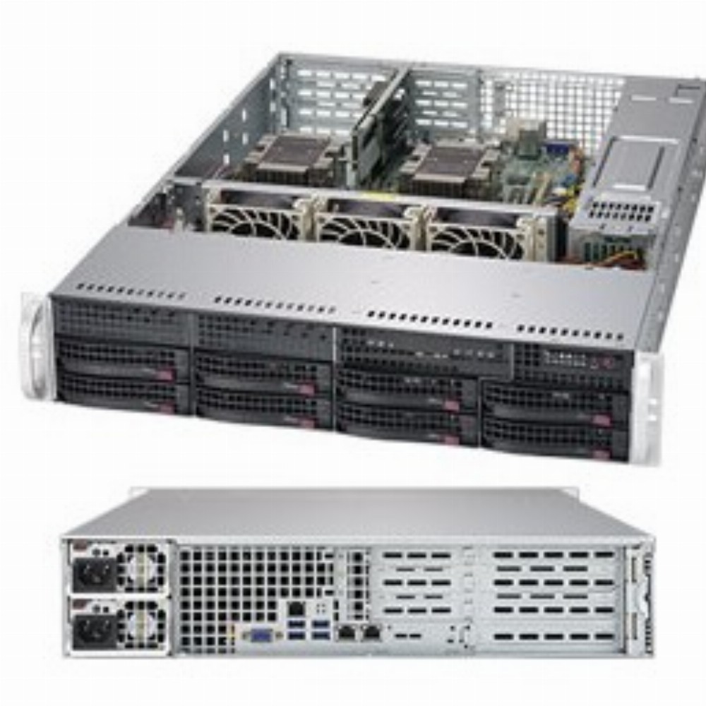 Barebone Server 2 U Dual 3647; 8 Hot-swap 3.5"; 1000W Redundant Titanium; SuperServer 6029P-WTR