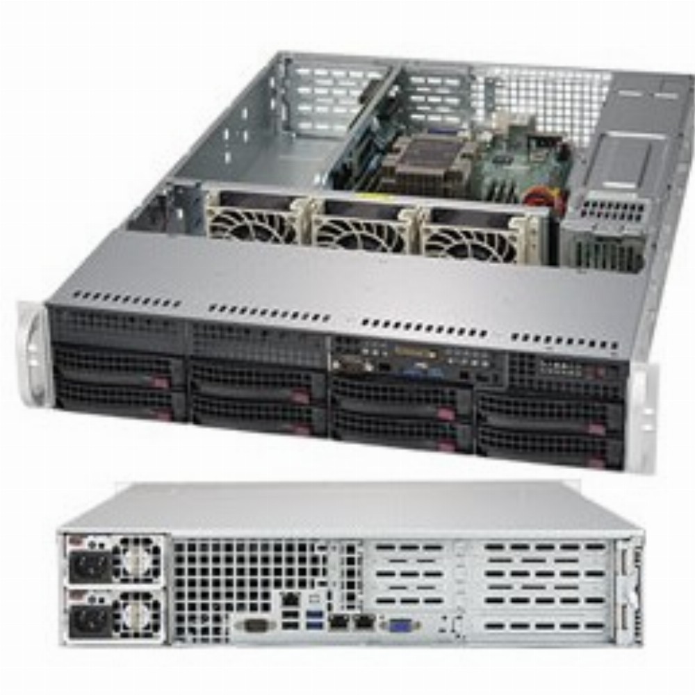 Barebone Server 2 U Single 3647; 8 Hot-swap 3.5"; 500W Redundant Platinum; SuperServer 5029P-WTR