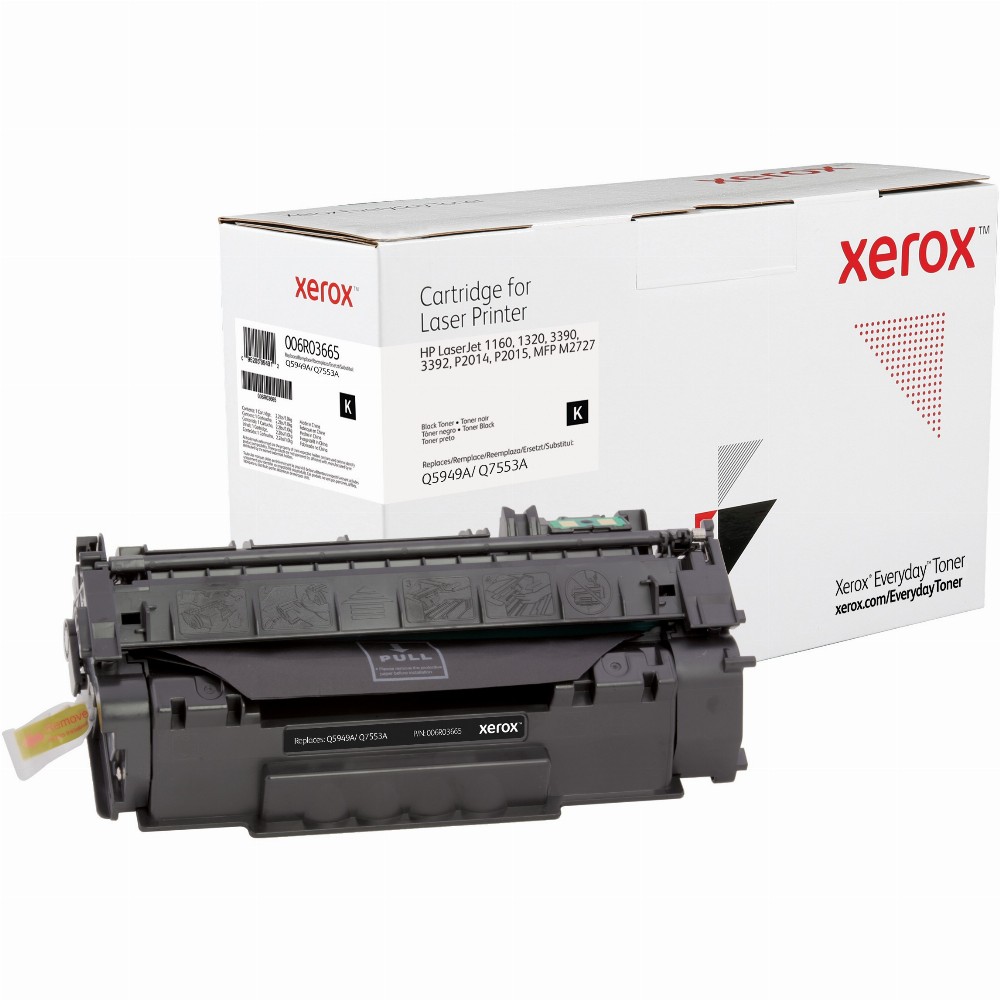 TON Xerox Black Toner Cartridge equivalent to HP 49A / 53A for use in LaserJet 1160, 1320, 3390, 3392, P2014, P2015, MFP M2727 (Q5949A)