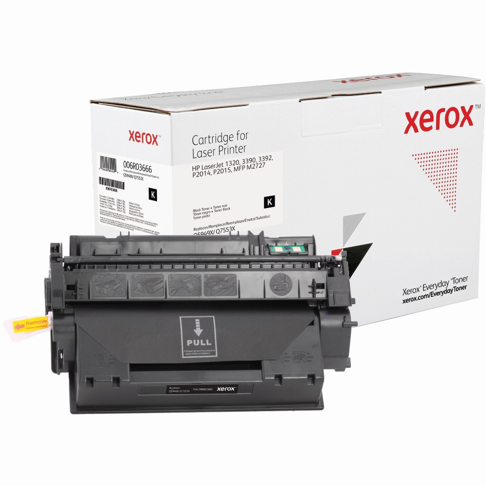 TON Xerox High Yield Black Toner Cartridge equivalent to HP 49X / 53X for use in LaserJet 1320, 3390, 3392, P2014, P2015, MFP M2727 (Q5949X)