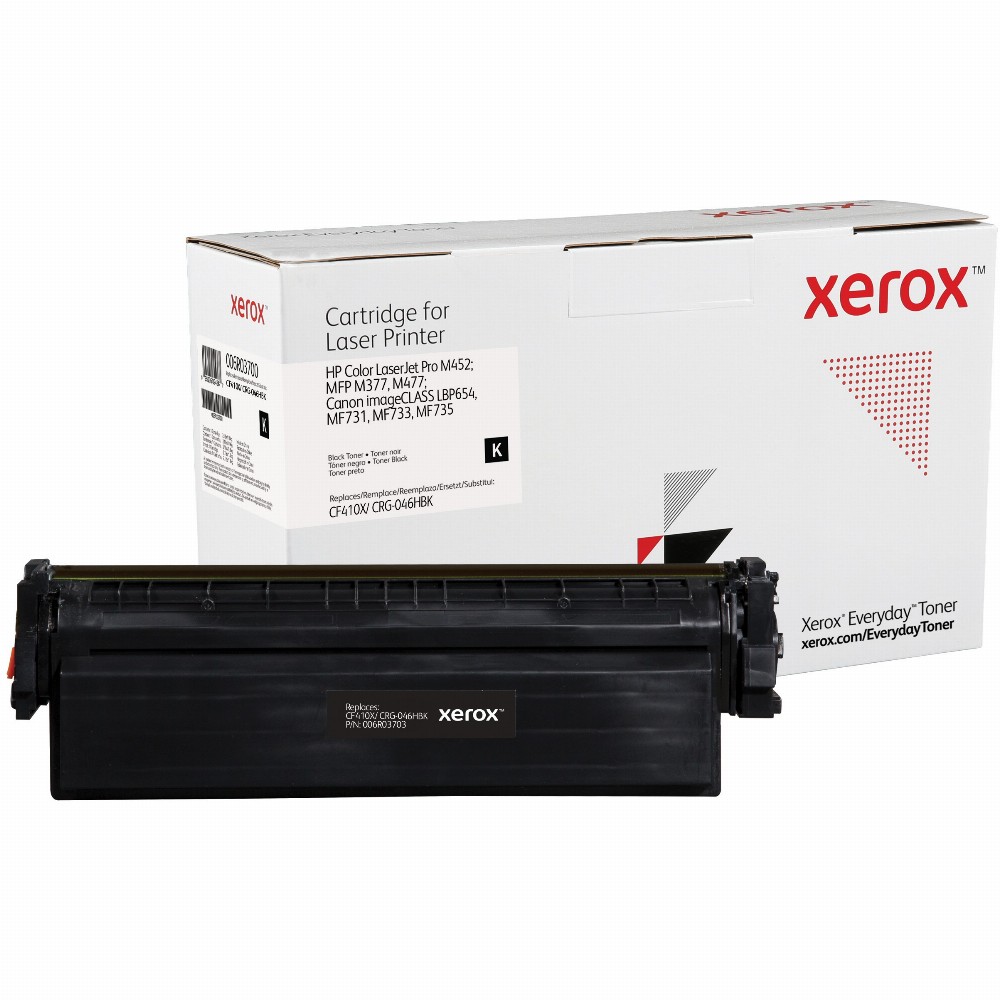 TON Xerox High Yield Black Toner Cartridge equivalent to HP 410X for use in Color LaserJet Pro M452; MFP M377, M477; Canon imageCLASS LBP654 (CF410X)