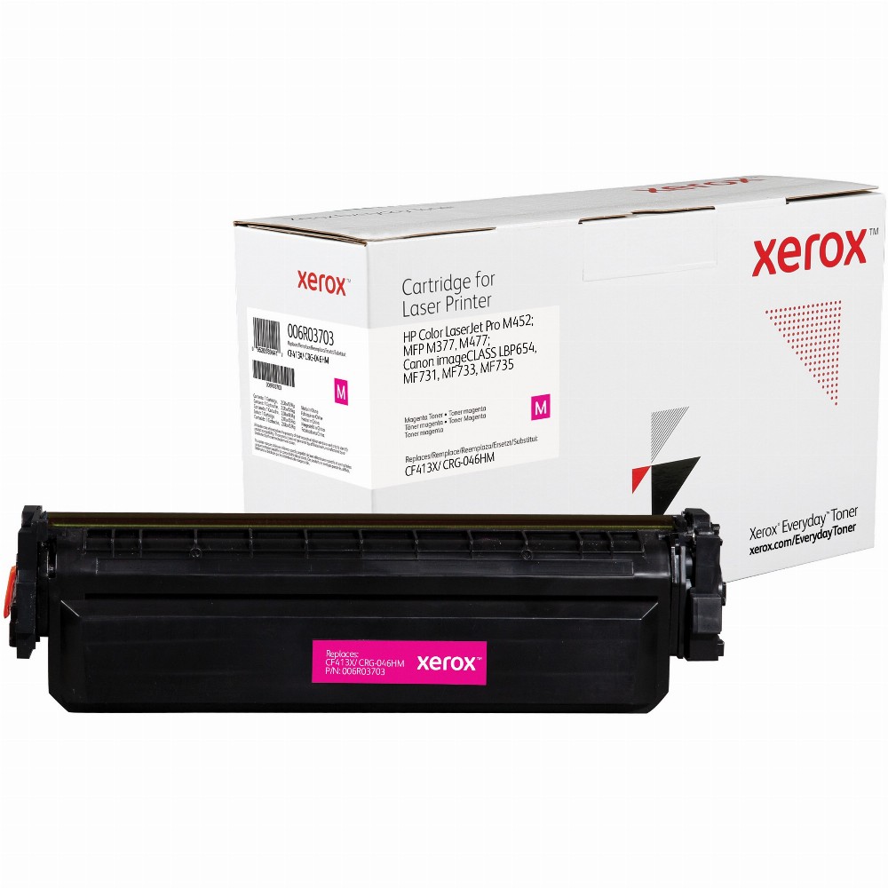 TON Xerox High Yield Magenta Toner Cartridge equivalent to HP 410X for use in Color LaserJet Pro M452; MFP M377, M477; Canon LBP654 (CF413X)