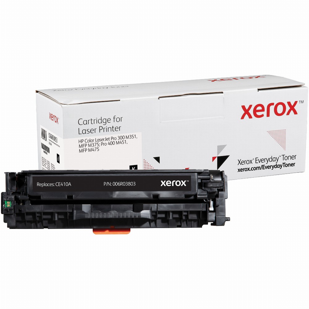 TON Xerox Black Toner Cartridge equivalent to HP 305A for use in Color LaserJet Pro 300 M351, MFP M375; Pro 400 M451, MFP M475 (CE410A)