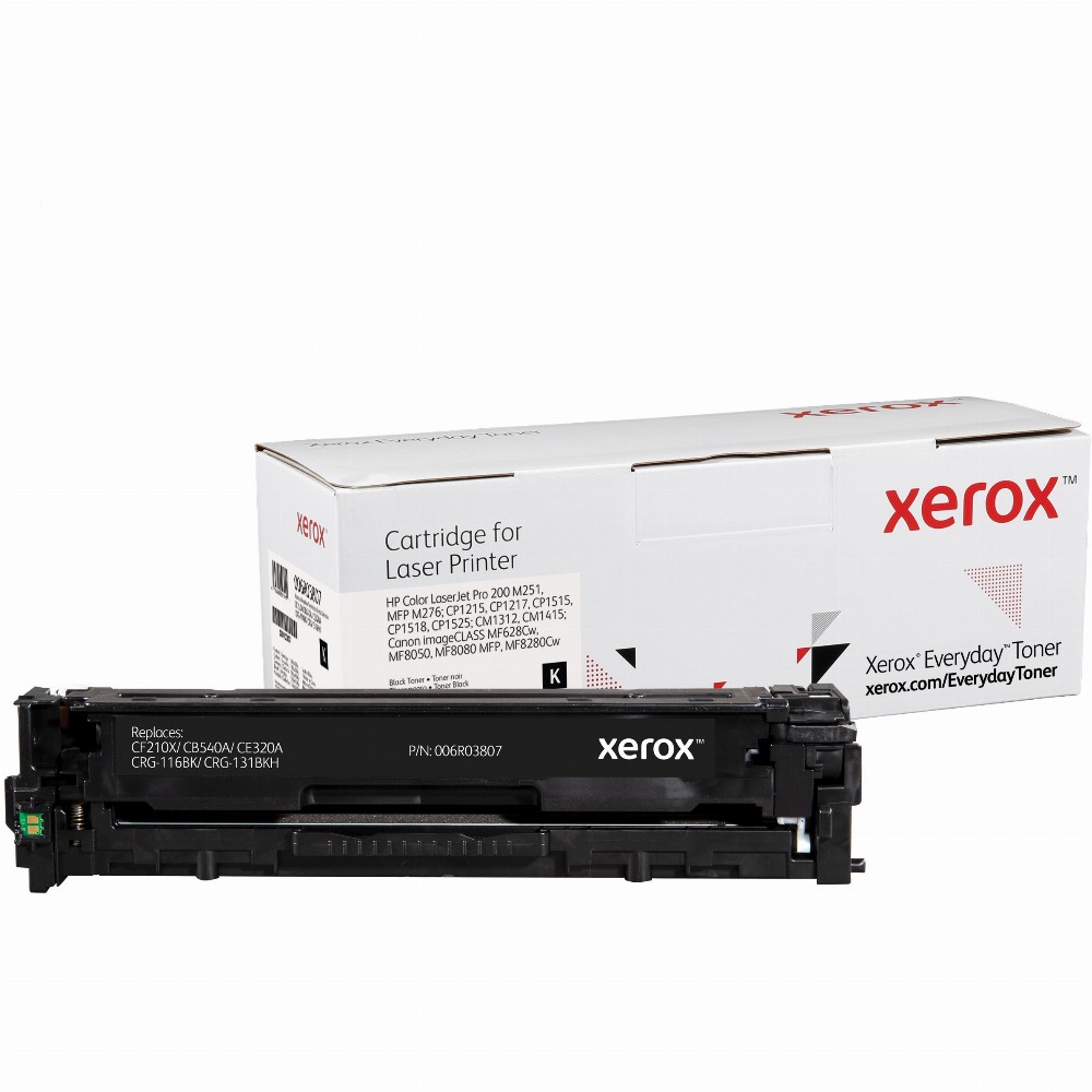 TON Xerox High Yield Black Toner Cartridge equivalent to HP 131X / 125A / 128A for use in Color LaserJet Pro 200 M251, MFP M276; CP1215 (CF210X)