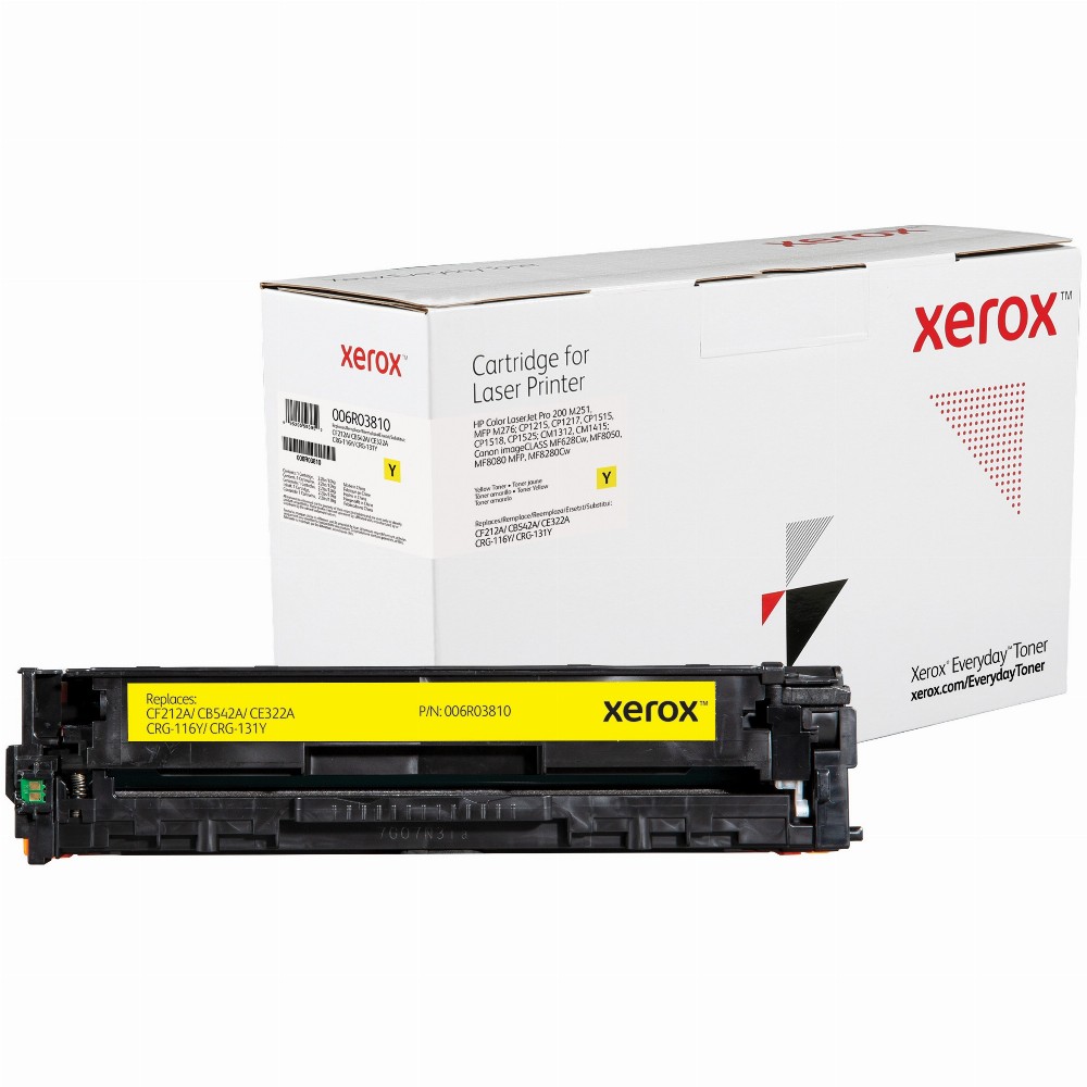 TON Xerox Yellow Toner Cartridge equivalent to HP 131A / 125A / 128A for use in Color LaserJet Pro 200 M251, MFP M276; CanonMF628Cw (CF212A)