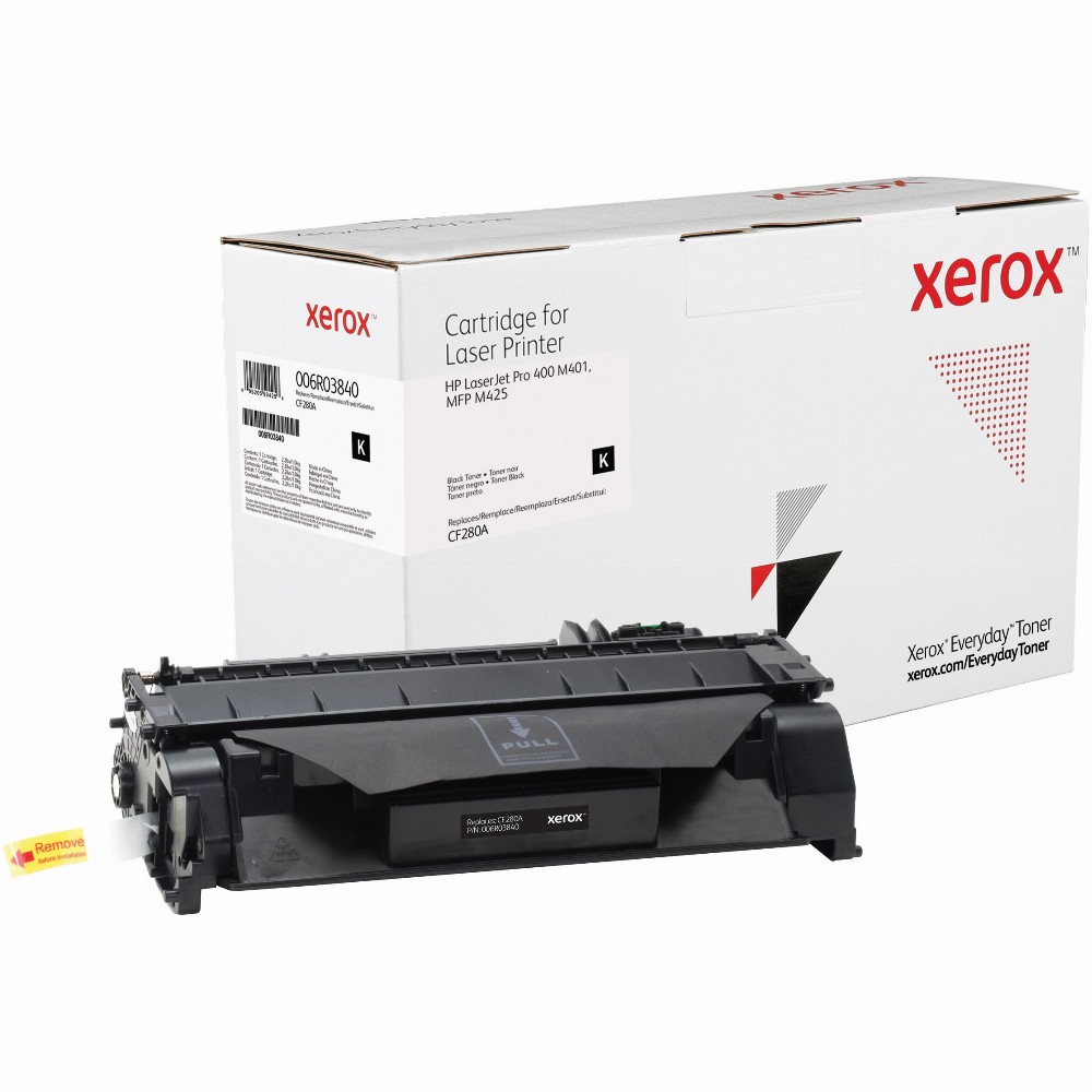 TON Xerox Black Toner Cartridge equivalent to HP 80A for use in LaserJet Pro 400 M401, MFP M425 (CF280A)