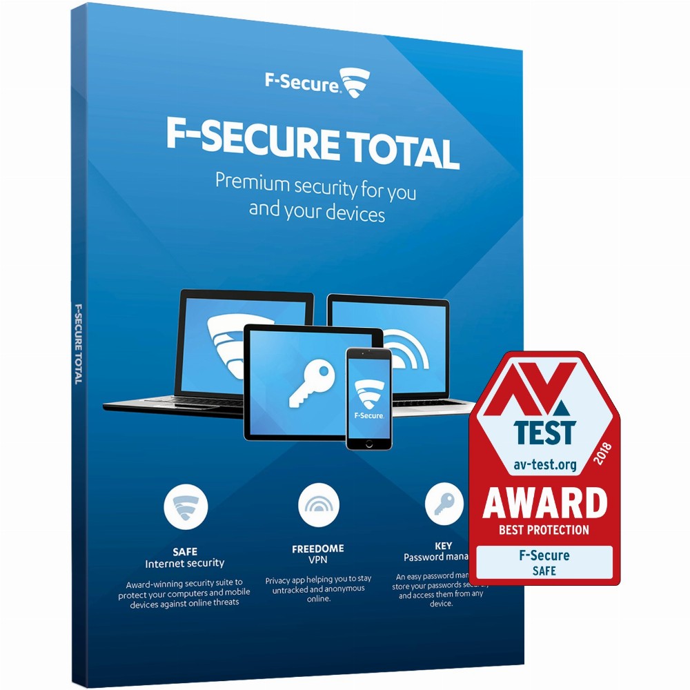 F-SECURE Total Security and VPN - 3 Devices, 1 Year - ESD-Download ESD