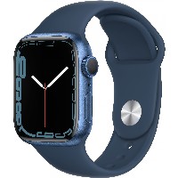 Apple Watch Series 7 Aluminium 41mm Blau (Sportarmband abyssblau) *NEW*