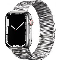 Apple Watch Series 7 Edelstahl 45mm Cellular Silber (Milanaise silber) *NEW*
